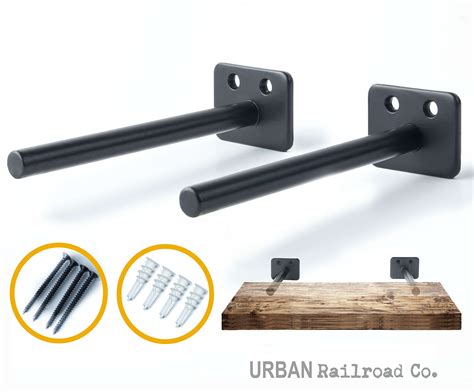 solid steel floating shelf bracket